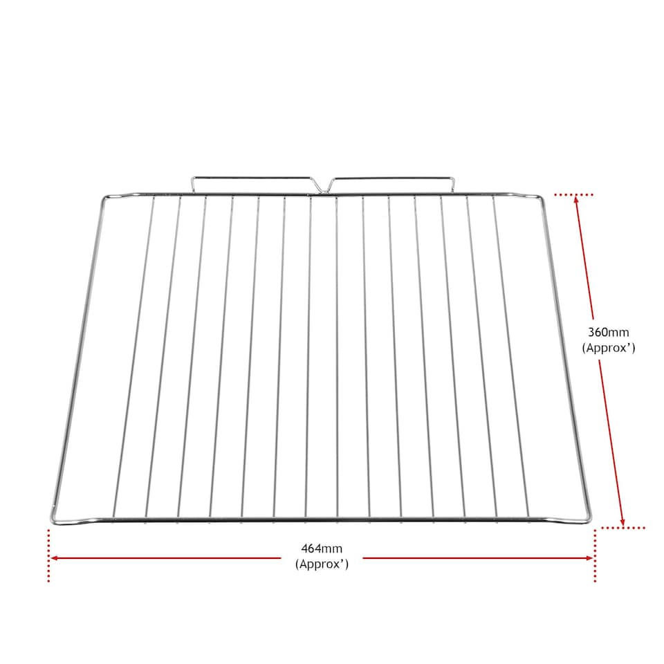 image 1 of SPARES2GO Oven Shelf for Cooker Grill Wire Rack Chrome 463 x 360 mm Universal
