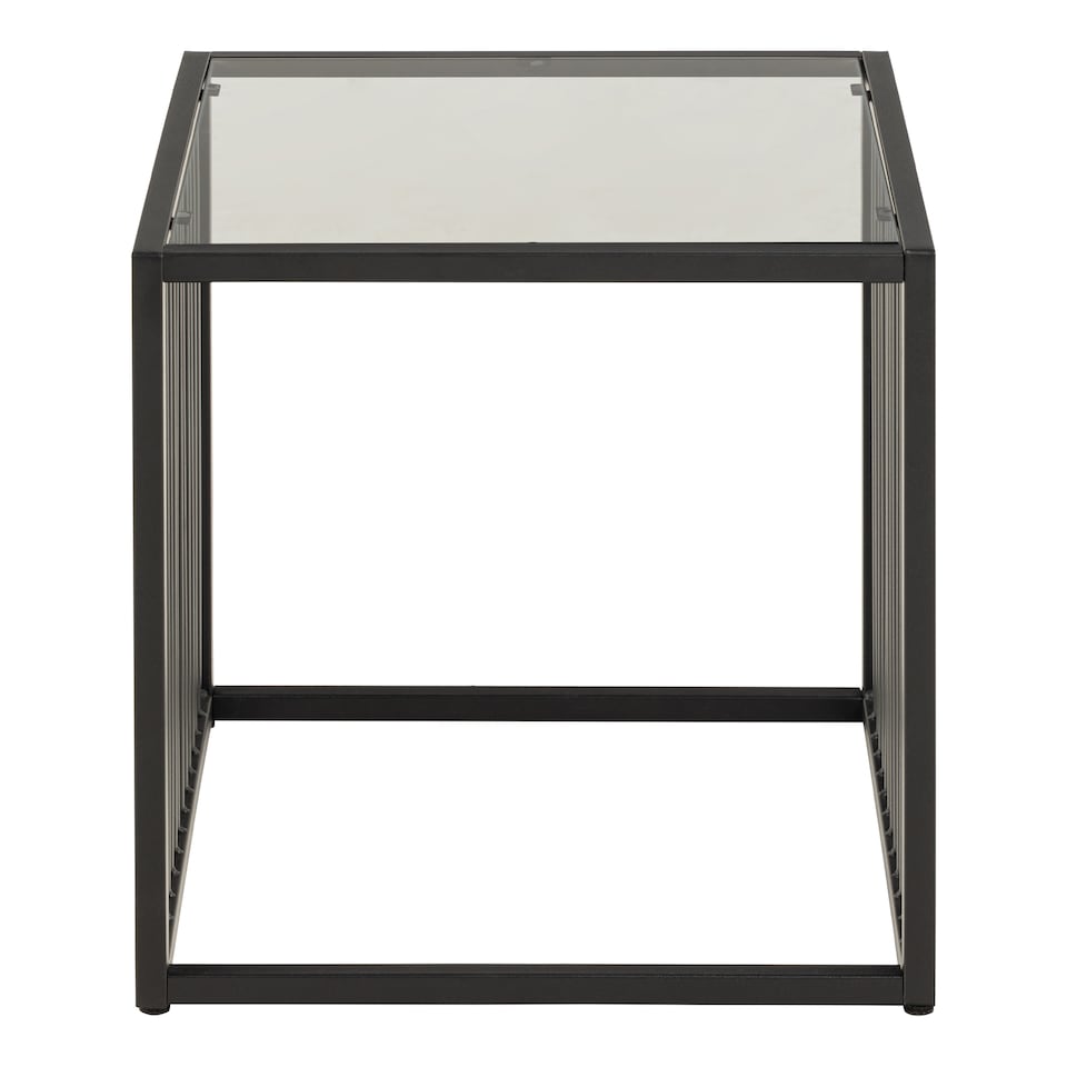 image 1 of Strington Side Table in Black with Glass Top