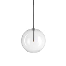 EQUINOXE 25cm Globe Pendant Ceiling Light Chrome