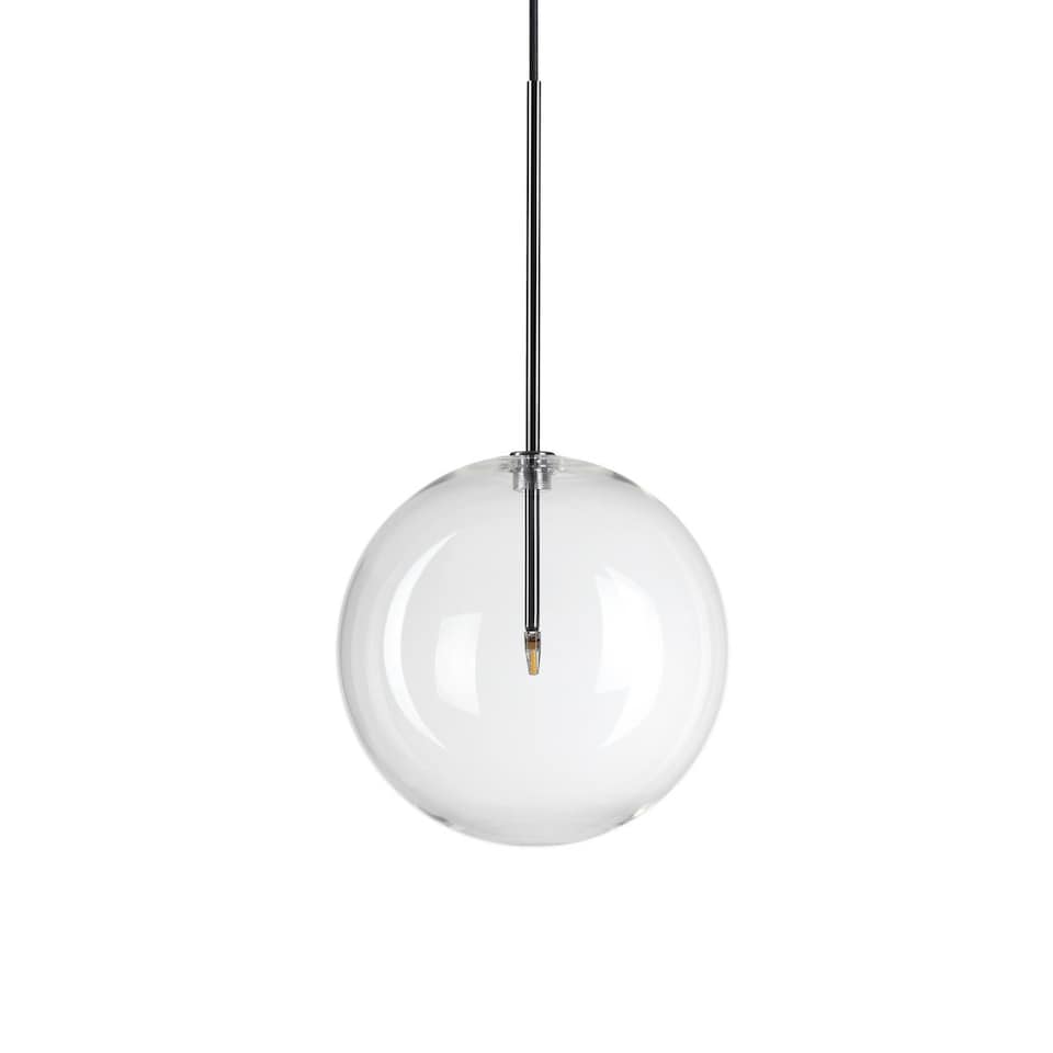 EQUINOXE 25cm Globe Pendant Ceiling Light Chrome