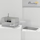 image 3 of PawHut Stainless Steel Litter Box with Scoop, High Sided Cat Litter Tray Grey | One Size