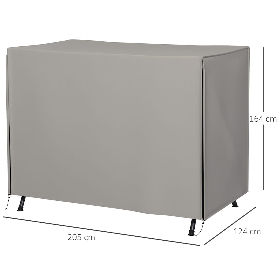 image 1 of Outsunny Garden Furniture Protector Patio Swing Chair Cover | Grey | Light Grey | 205L x 124D x 164Hcm