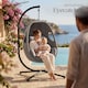 image 9 of Hanging Egg Chair Anika - with frame and extra thick seat cushion | Grey | anthracite | One Size | 1
