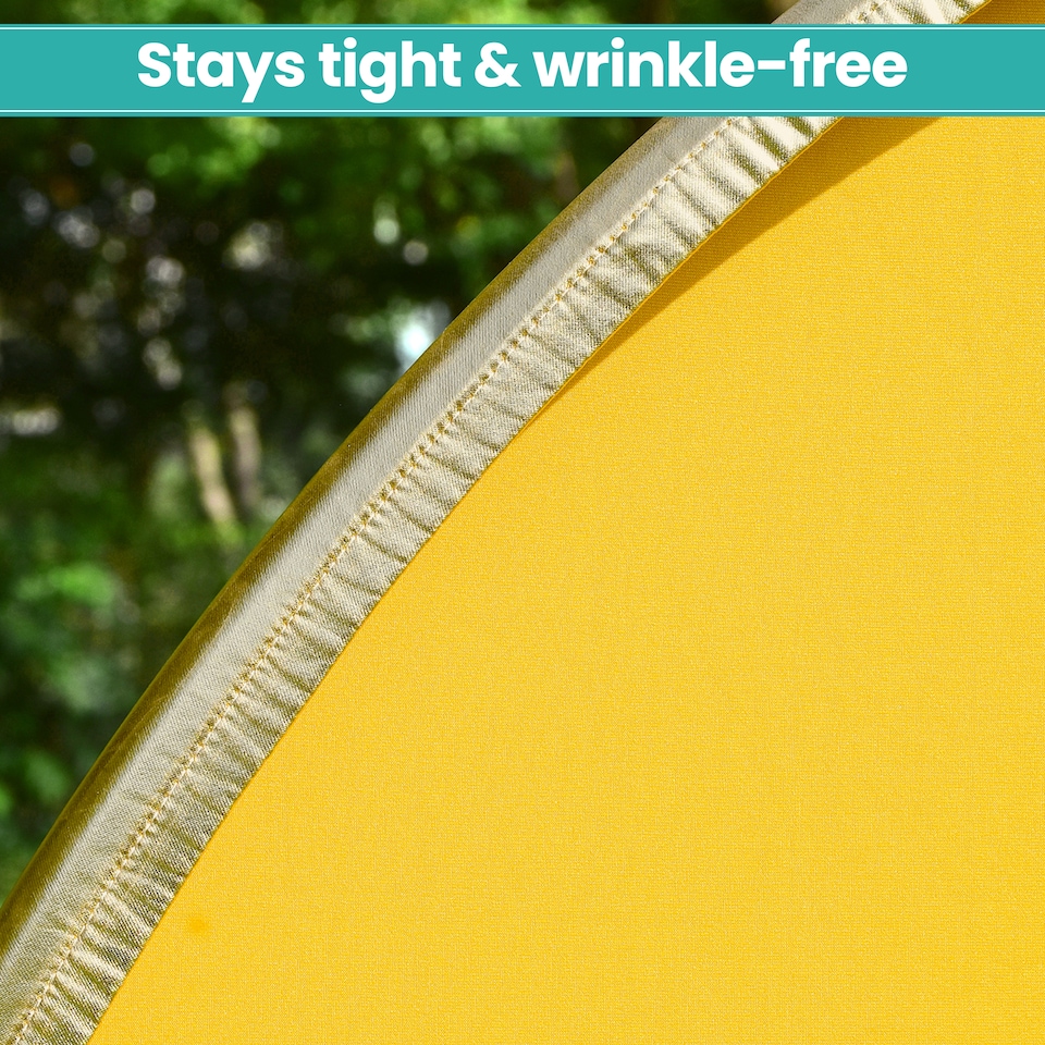 image 1 of 190GSM Shiny Gold Round Arch Wrinkle-Resistant Backdrop Cover - 150cm