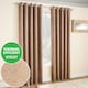 image 1 of Enhanced Living Vogue Latte Natural 90 x 54 inch (229x137cm) Eyelet Thermal Noise reducing Dim Out Curtains (PAIR)