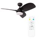 image 1 of ValueLights Black 36 Inch Ceiling Fan Integrated LED & Remote