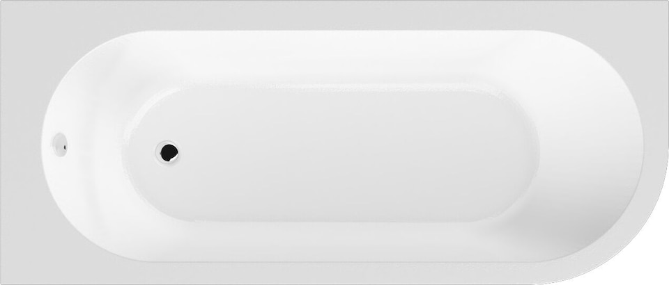 image 1 of Balterley Kingsley Left Hand Back to Wall Corner J Shaped Bath Tub and Panel - Balterley | White | White | 1