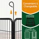 image 5 of Yaheetech 8-Panel Metal Dog Playpen, 68 × 100 cm Black
