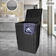 image 6 of Black Resin Laundry Clothes Basket with Lid, Lock & Removable Washable Lining – Wicker Effect Laundry Storage Hamper for Bedroom, Bathroom & Utility Room