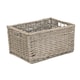 image 6 of Wicker Antique Wash Open Storage Basket Medium | Brown | Brown
