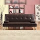 image 3 of Faux Leather Clic Clac  Luxury Sofa Bed  In Brown