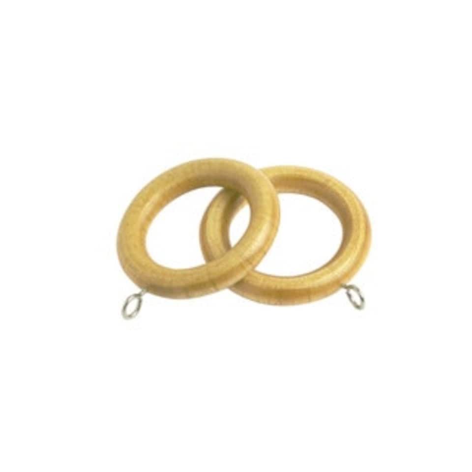 image 1 of 28mm Wooden Light Ash Curtain Pole Set 300cm | Brown | Brown