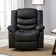 image 7 of Seattle Electric Single Motor Rise Recliner Bonded Leather Chair (Black)