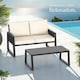 image 8 of Garden Furniture Set Capri in a Corded Design and Aluminium Frame | Grey | anthracite | 76,50 x 126 x 85 cm | 1