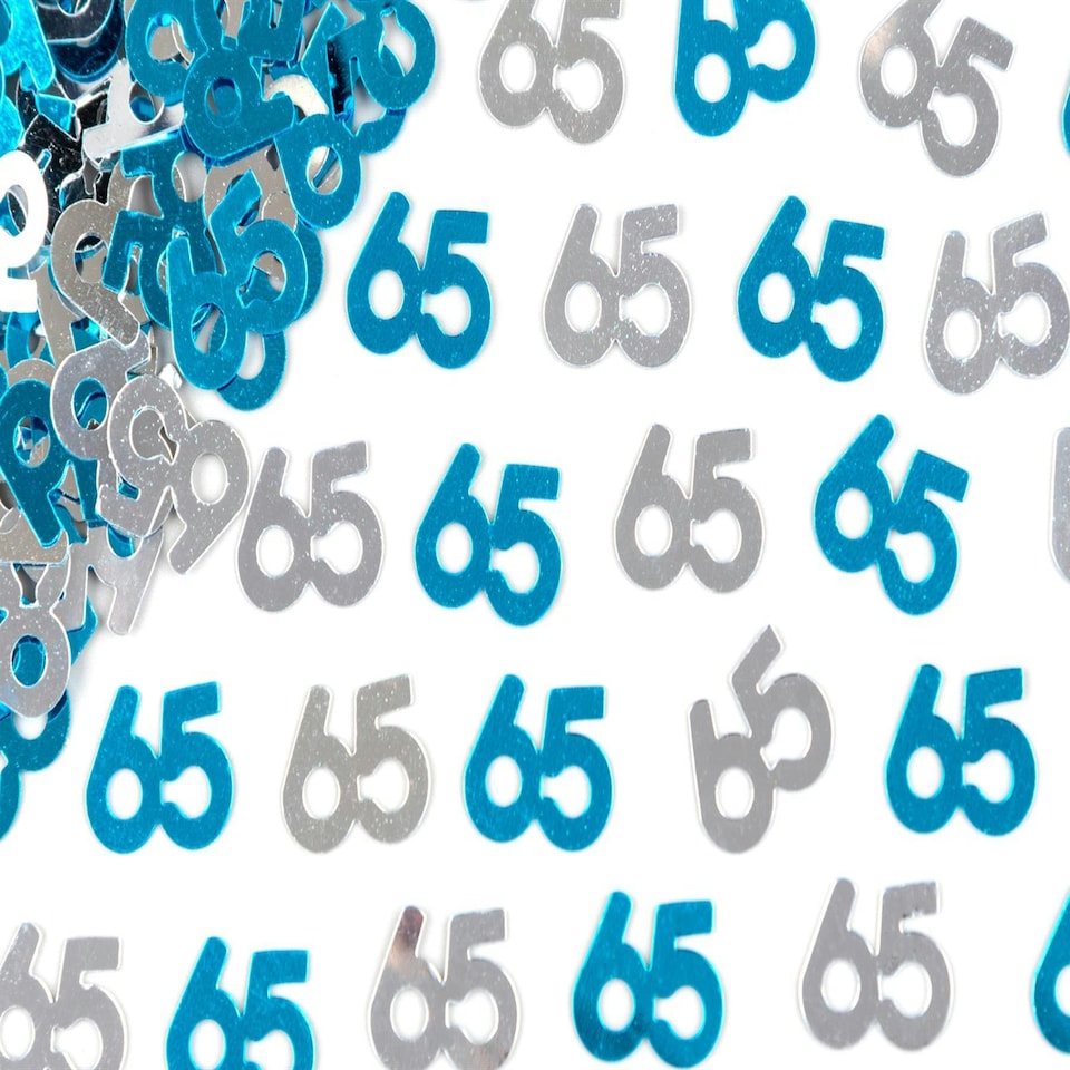 image 1 of 65th Confetti Blue/Silver - 4 Packs, 14g Each