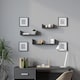 image 3 of Set of 3 U-Shaped Floating Wall-Mounted Shelves | Black | 1