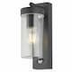 image 3 of Set of 2 Hadron - Black Motion Sensor Outdoor Wall Lights Black | Clear