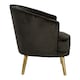 image 3 of Interiors by Premier Black Velvet Round Armchair, Built to Last Lounge Chair, Easy to Maintain Living Room Chair, Reliable chair