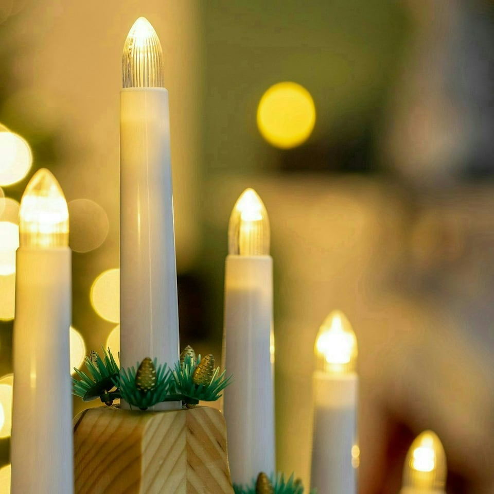 image 1 of The Christmas Workshop 89470 Wooden Christmas Candle Bridge