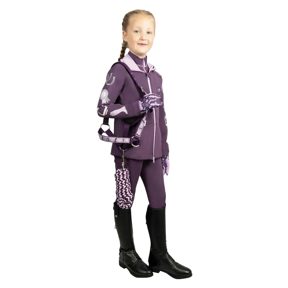 image 1 of Little Rider Giddy Up Gymkhana Horse Head Collar & Lead Rope - Purple/Lilac - Cob