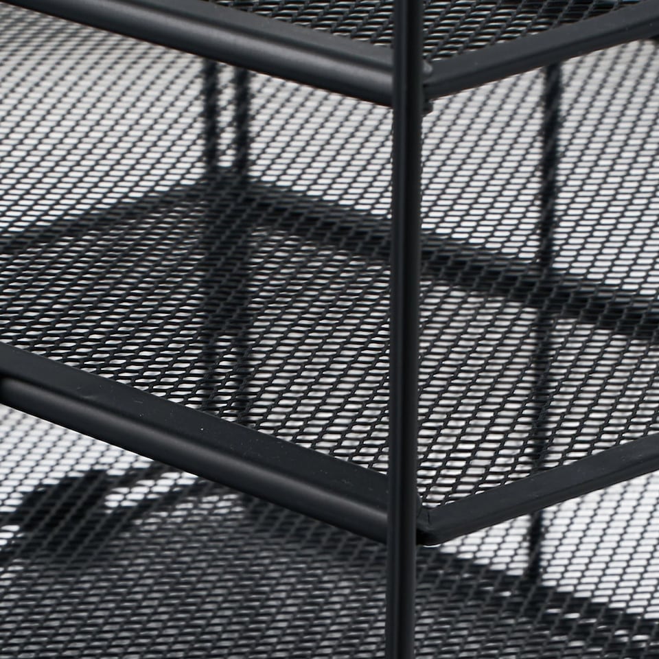 image 1 of Living and Home 5-Tier Desktop Organiser with Vertical File Sorter | Black