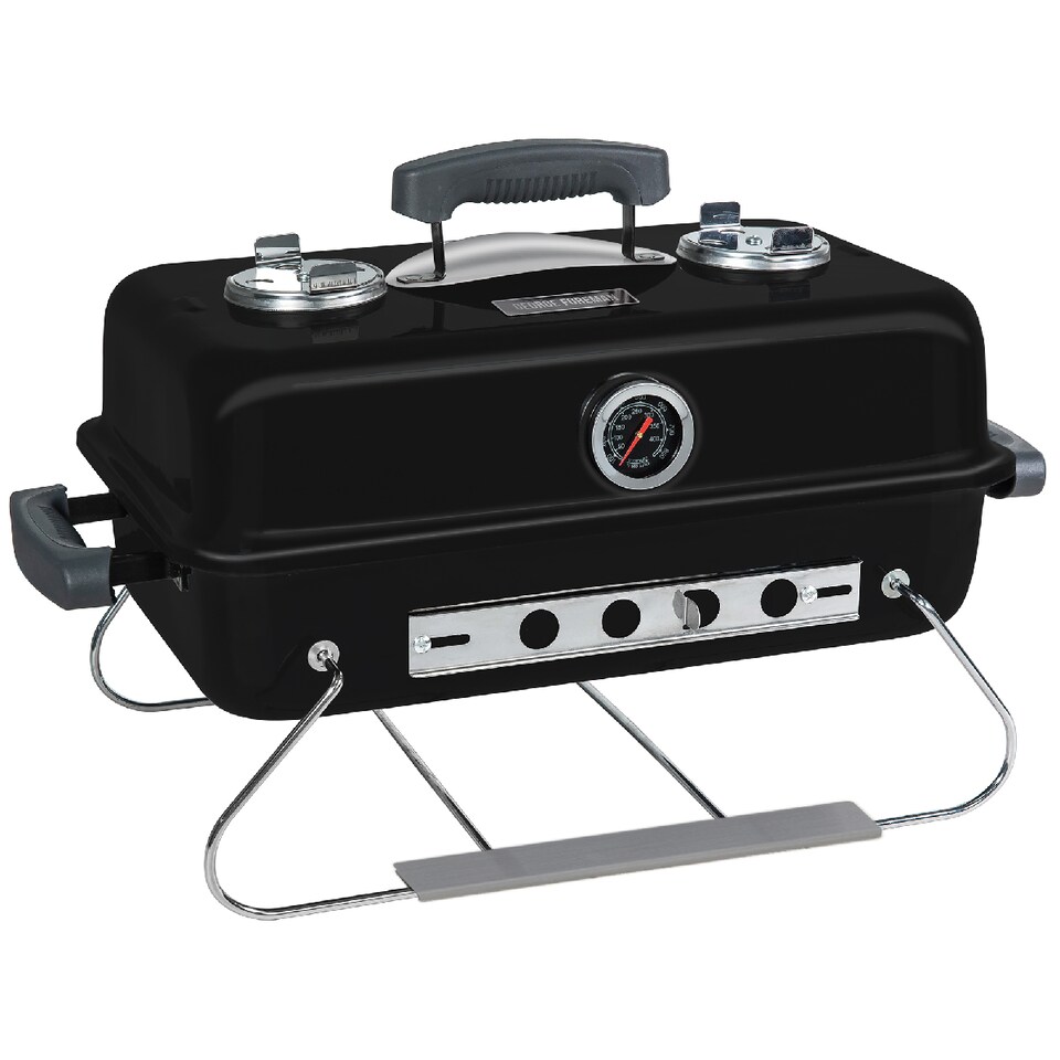 image 1 of George Foreman GFPTBBQ1004B On The Go Portable Charcoal BBQ in Black
