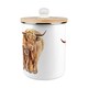 image 6 of Highland Cow Food Waste Caddy - Metal 2L Decorative Kitchen Compost Bin