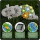 image 4 of Pack of 3 Solar Frog Garden Ornament | Grey | One Size