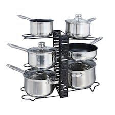 Buckingham Multi-Function Pot & Pan Organising Rack - Black | Black