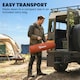 image 6 of Outsunny Camping Windbreaks with Clear Windows, 725 x 140cm | Orange | Orange, Khaki, Clear | 725 x 140 cm