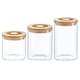image 1 of Argon Tableware Scandi Storage Jars with Wooden Lids - 3 Sizes