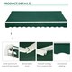 image 6 of Outsunny Manual Retractable Awning Garden Shelter Canopy 3 x 2m Green 