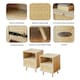 image 6 of Abrihome Set of 2 Rattan Nightstand Cabinet, with Saving Storage Space and Shelves