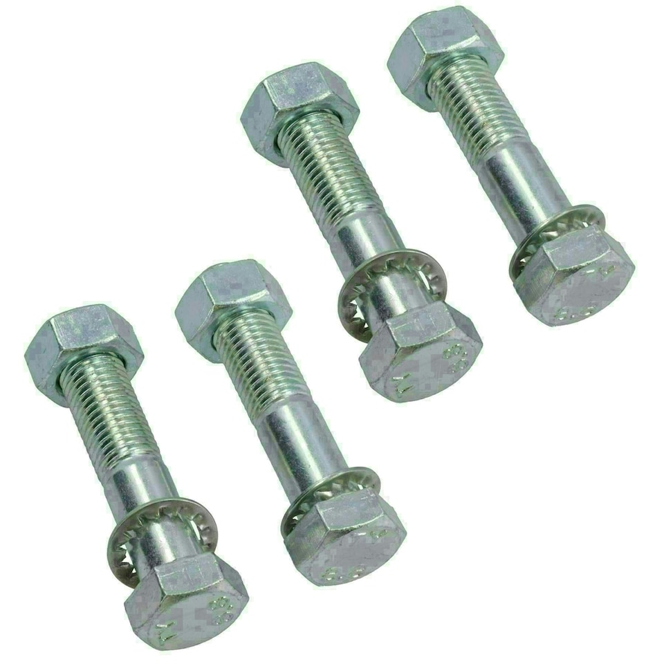 image 1 of M16 (16mm) x 75mm High Tensile Tow Bar Ball Fixing Bolts Washers + Nuts 4 Pack