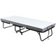 image 1 of HOMCOM Folding Bed with 10cm Mattress, Portable Foldable Guest Bed with Wheels