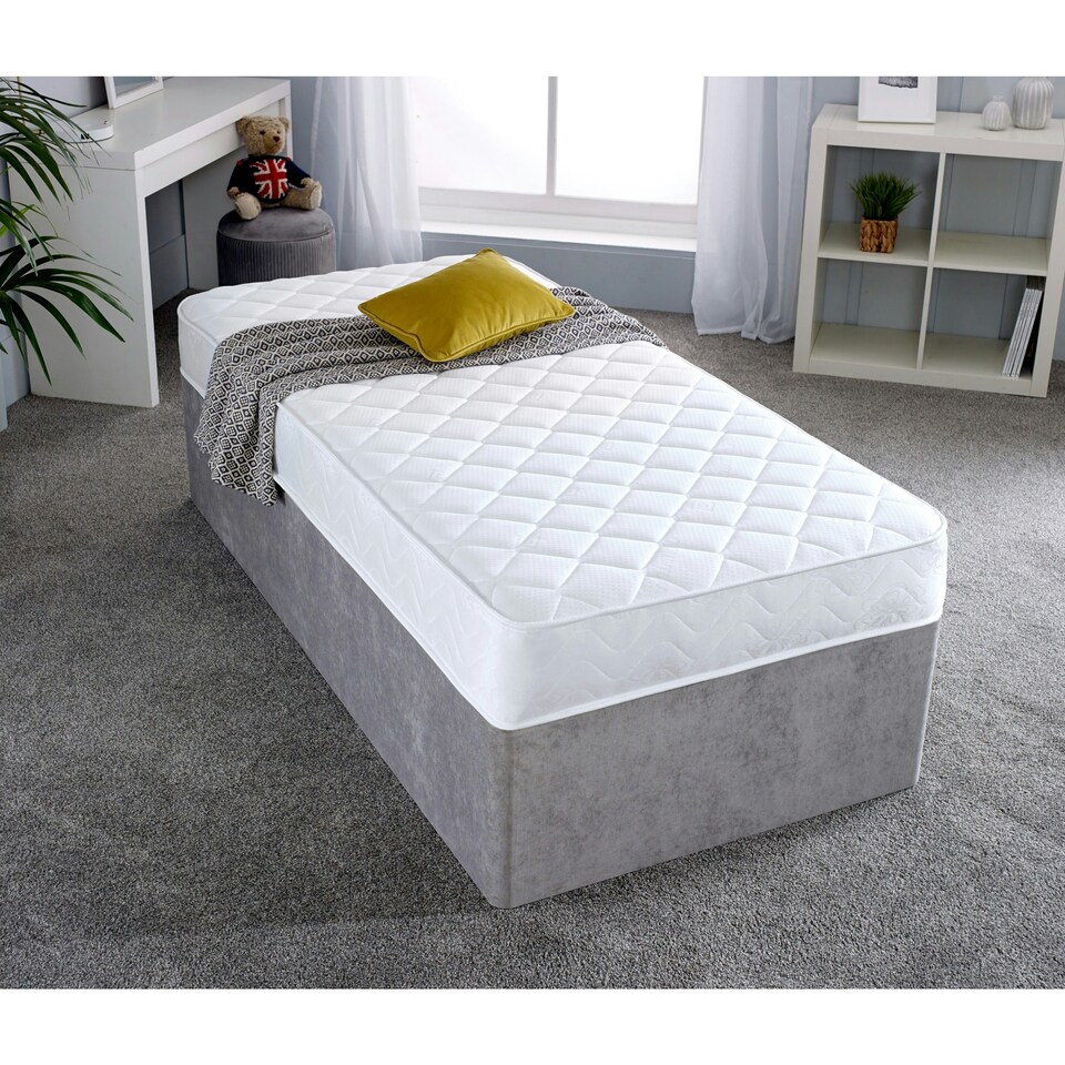 image 1 of Darcy Diamond Micro Quilted Spring Mattress - 7" Deep | White | Small Single
