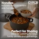 image 6 of 4L Cast Iron Non Stick Casserole Dish Pan with Lid | Black | 1
