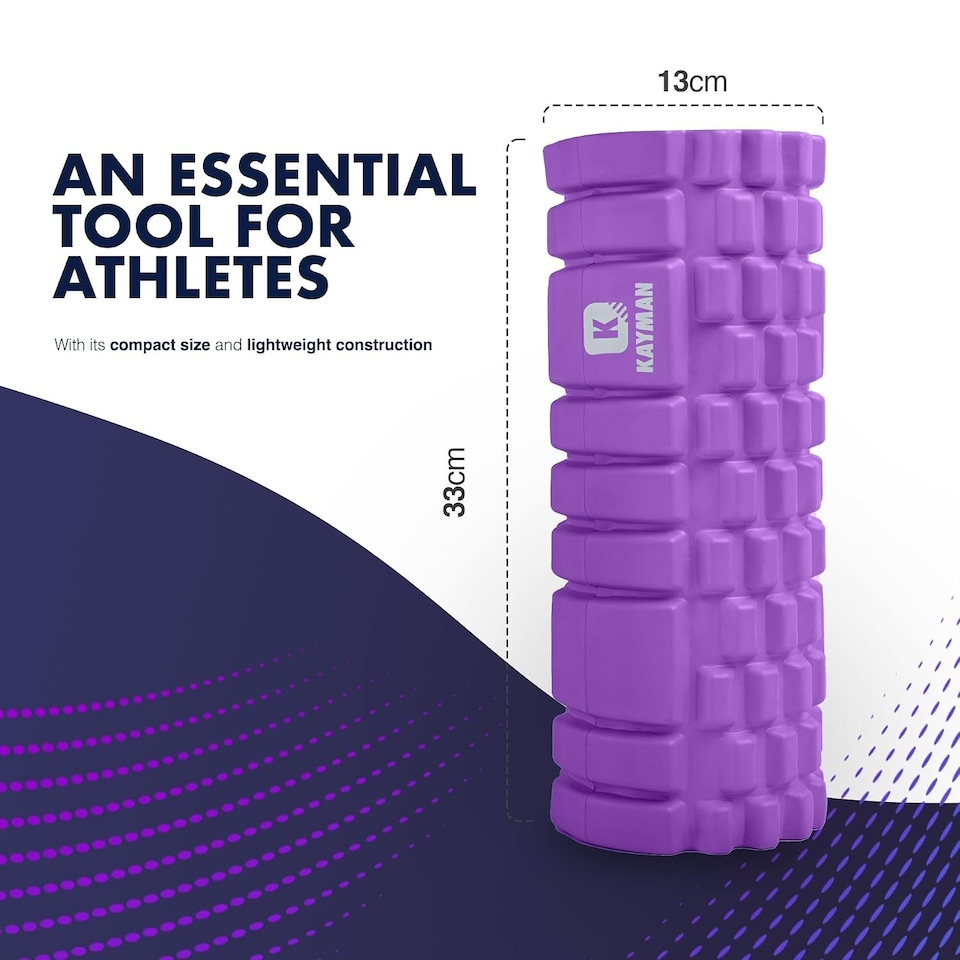 image 1 of Kayman High Density Foam Roller for Deep Tissue Muscle Recovery