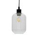 image 1 of First Choice Lighting Batley Clear Ribbed Glass Easy Fit Pendant Shade Clear