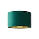 image 1 of ValueLights Reni Small Forest Green Velvet Chrome Inner Lamp Shade | Green