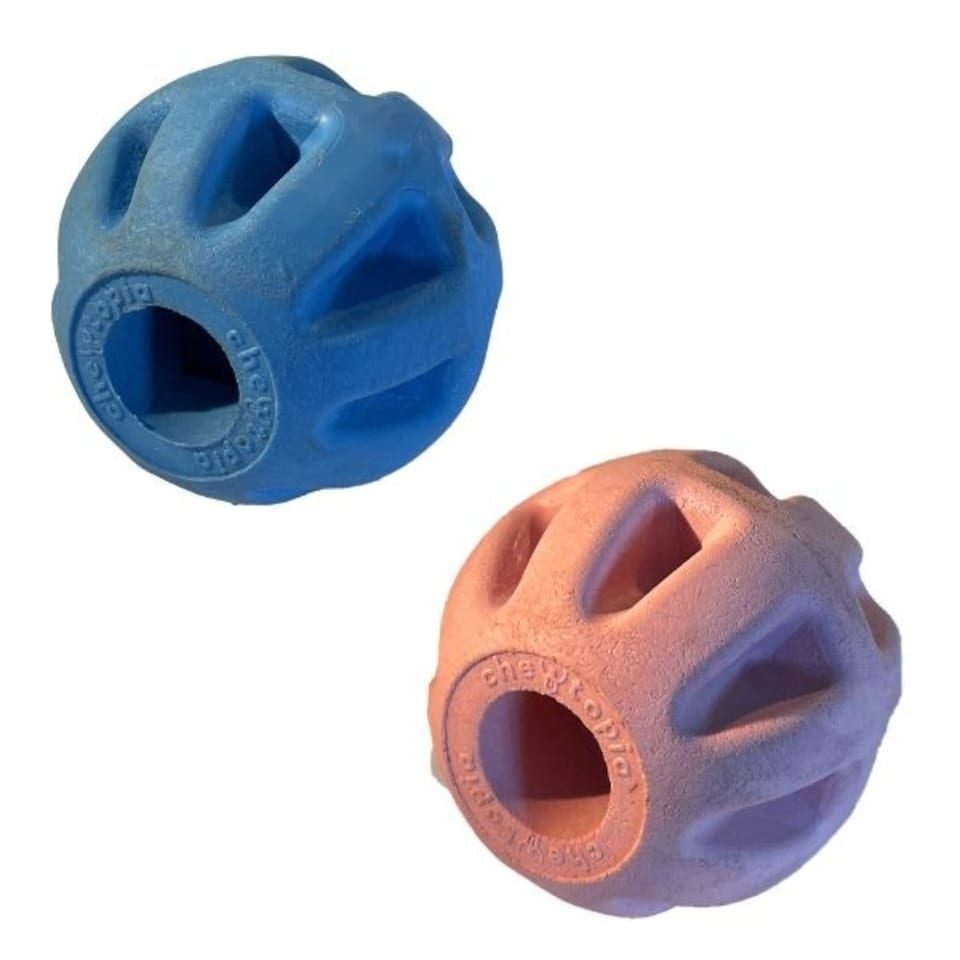 Classic Chewtopia Treat Ball Blue/Pink (Pack of 6)