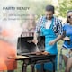 image 3 of Outsunny Charcoal Barbecue BBQ Grill Trolley W/ Shelves, Lid and Thermometer