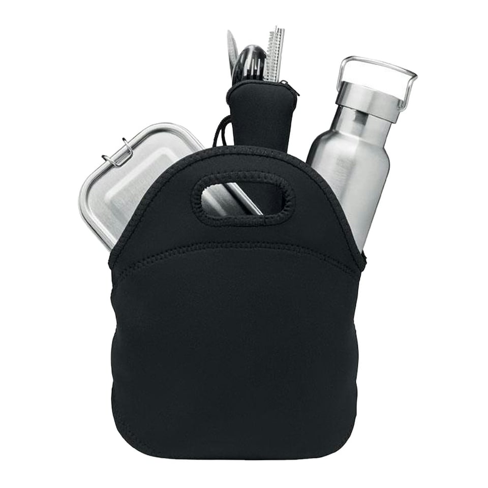 image 1 of MidOcean Ily Lunch Box Set - Black - One Size
