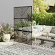 image 6 of Outsunny Decorative Outdoor Divider Privacy Panel with Stand, Rhombus Black 