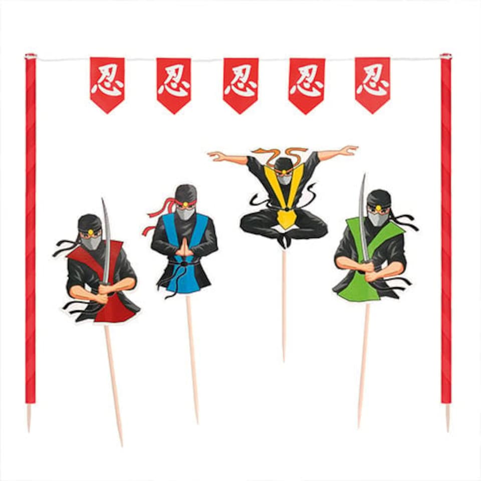 image 1 of Ninja Cake Decoration Kit