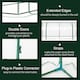 image 3 of Outsunny Tunnel Greenhouse Grow House Steel Frame PE Green 200x100x80 cm