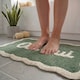 image 4 of Oui Oui Slogan Scalloped Bath Mat
