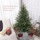image 4 of HOMCOM 5 Foot Artificial Christmas Tree with Realistic Hinged Branches, Green