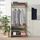image 1 of Alva Open Wardrobe with 4 Shelves Brown | Oak