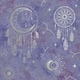 image 1 of Holden Décor Dreamcatcher Wallpaper - Purple/Silver - 10m x 53cm Purple